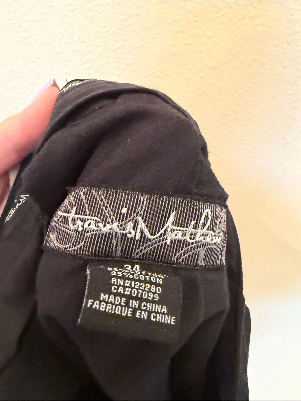 Travis Mathew Men's Black Casual Chino Shorts Size 34